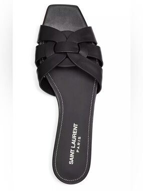 SAINT LAURENT Women's Tribute Mule Slides in black